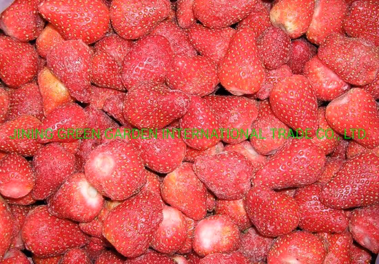Замороженная клубника, нарезанная кубиками, замороженные фрукты, замороженная клубника