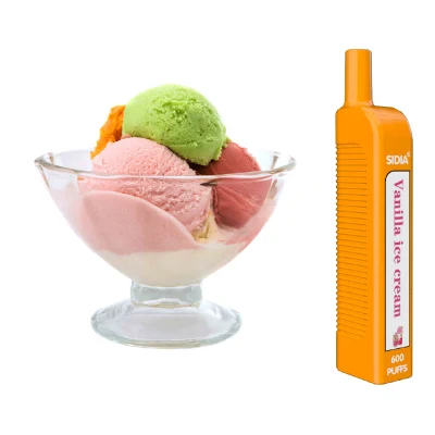 Sidiamini 600 Puffs 1,6 Ом оптом, одноразовые одноразовые ванильные мороженые